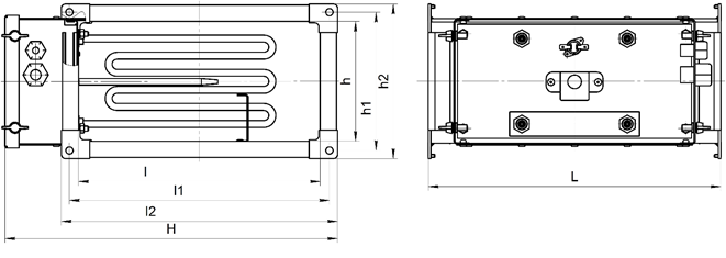 Структурная схема электрического воздухонагревателя DE